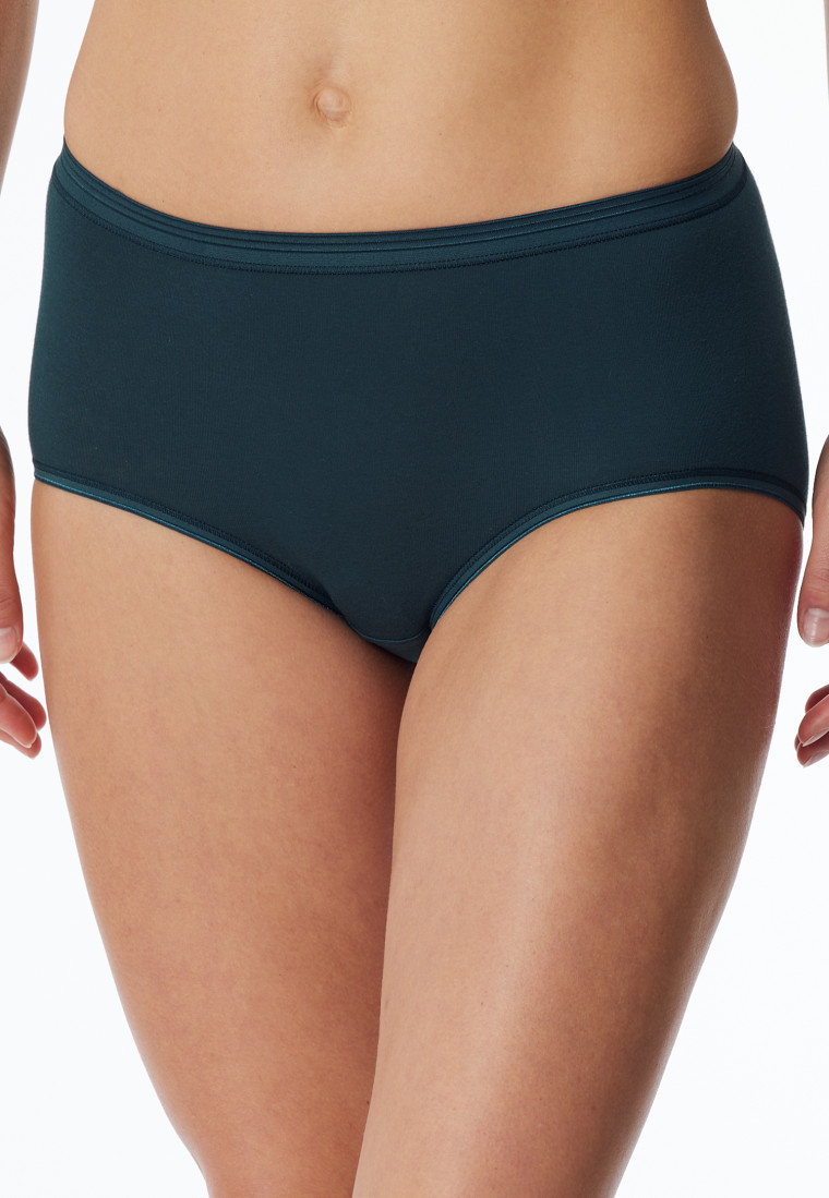 Midi-Slip Feinripp dunkelblau - Luxury