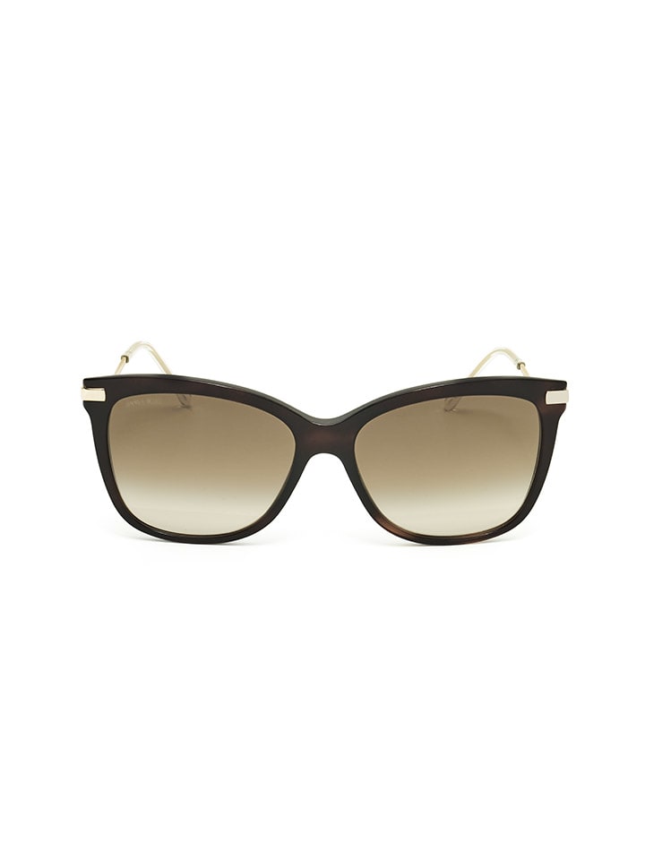 Jimmy Choo Damen-Sonnenbrille in Gold-Braun/ Beige günstig kaufen 55