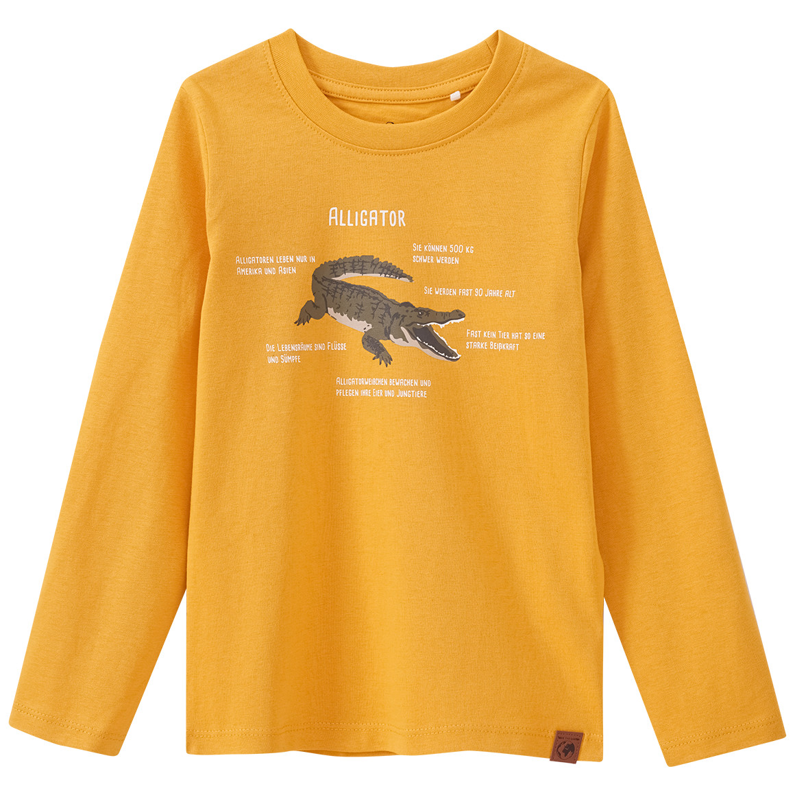 Kinder Langarmshirt mit Alligator-Print