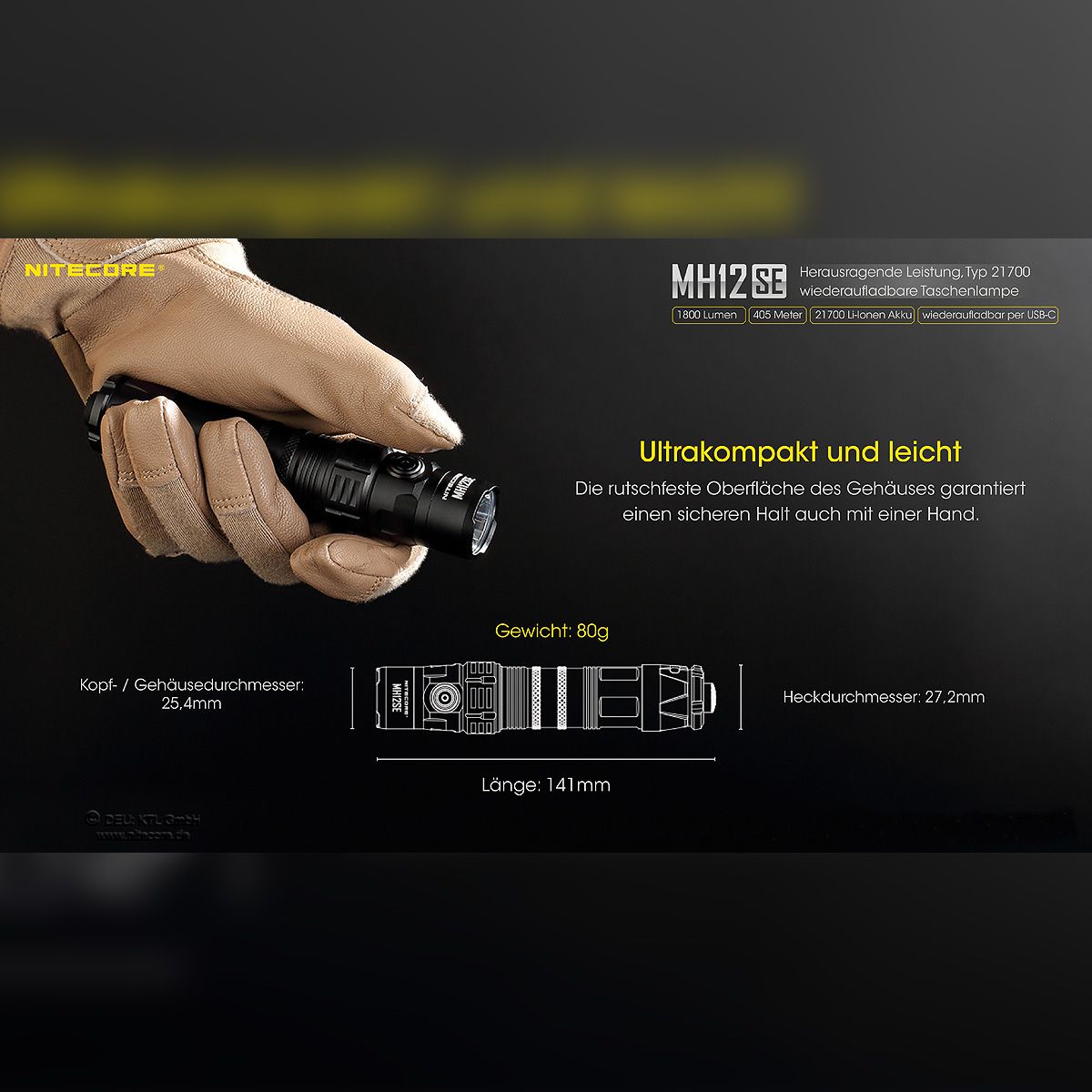 LED Taschenlampe MH12S