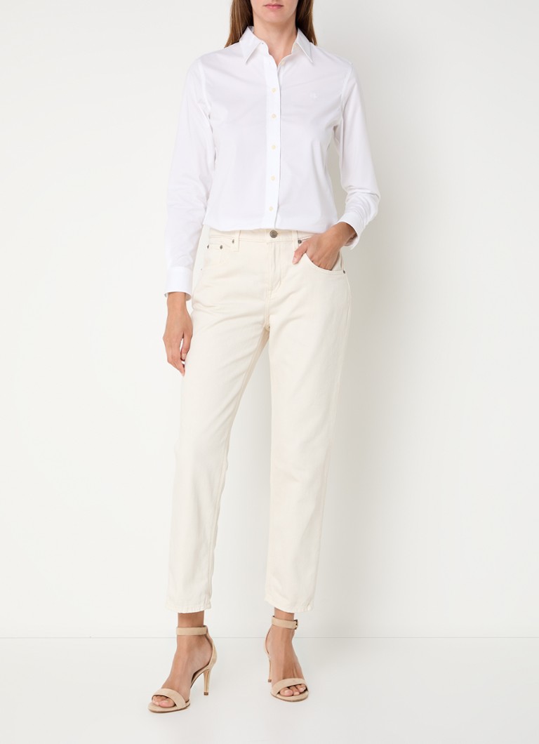 Blugi slim fit cu talie înaltă, confecționați dintr-un amestec de lyocell.
