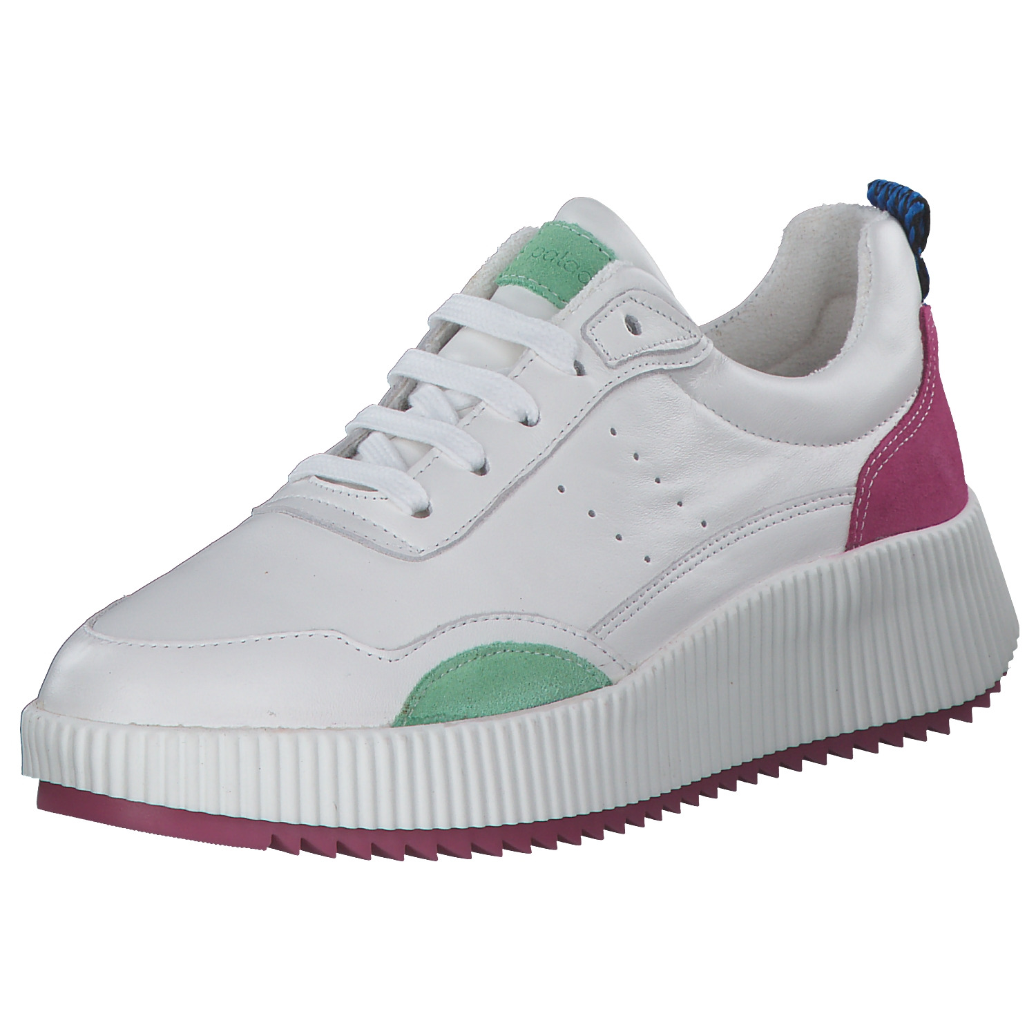 Palado PA 0035, Schnürschuhe, Damen, Weiß/Grün/Pink