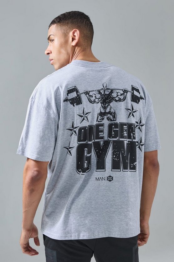 Man Active X Og Gym Oversize T-Shirt mit Xxl Print