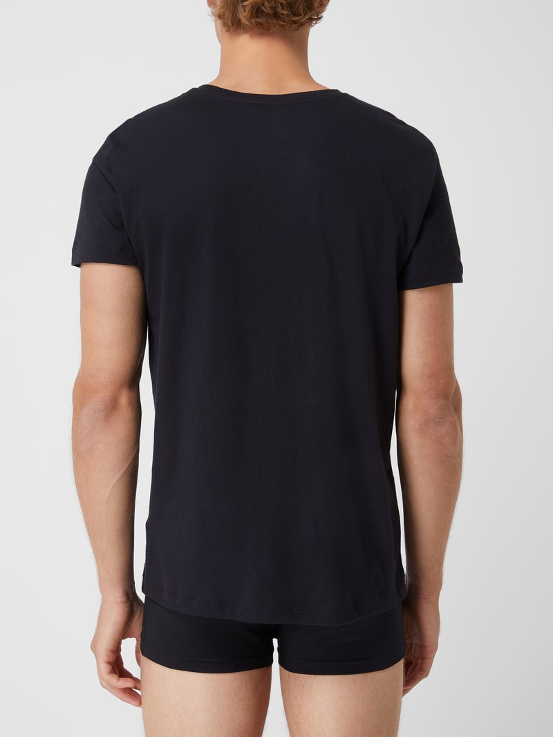 T-Shirt aus Baumwolle im 2er-Pack in schwarz
