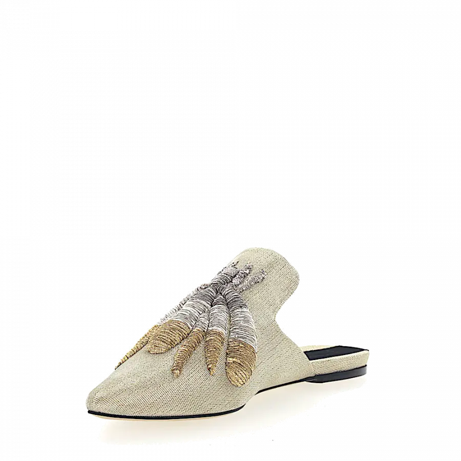 SANAYI 313 - Slipper 112986 Stickerei gold - beige