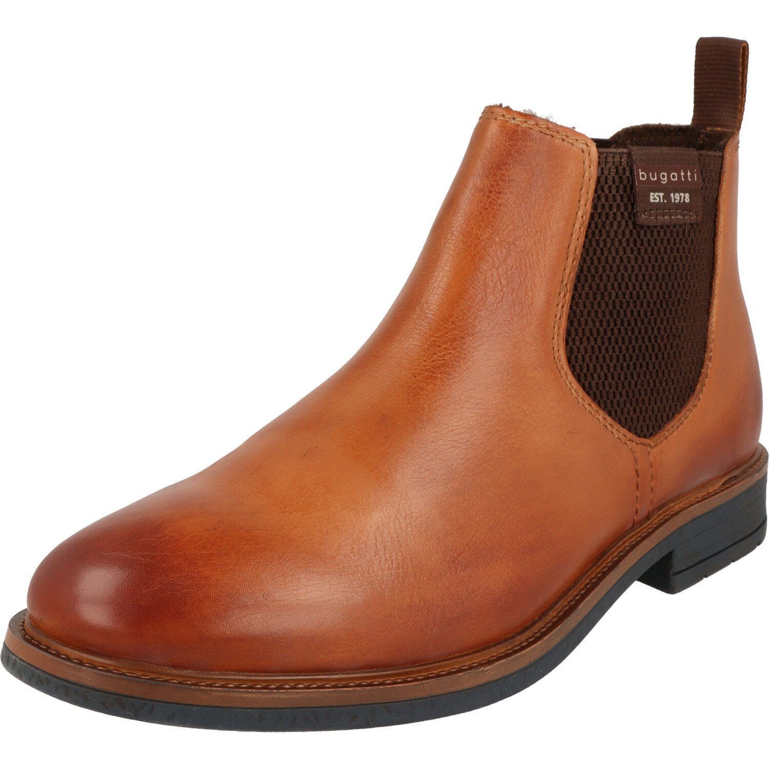 bugatti Ladano 311-AGS30-4000 Herren Schuhe Stiefel Leder Cognac Chelseaboots