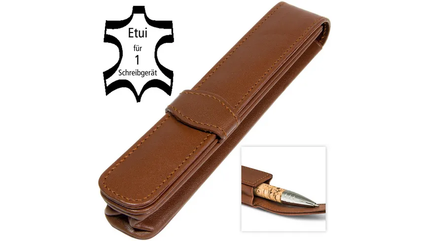 ONLINE Lederetui classic brown für 1 Stift