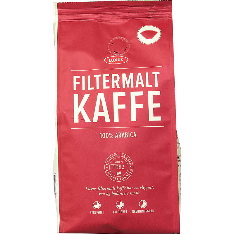 Luxus Kaffe filtermalt 250 g, Luxus