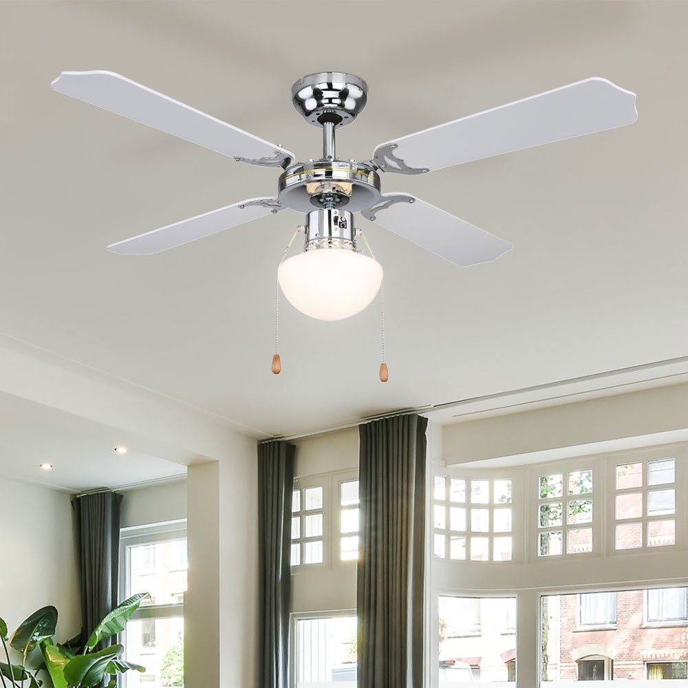 etc-shop Deckenventilator, Deckenventilator mit Licht Ventilator mit Beleuchtung Deckenlampe