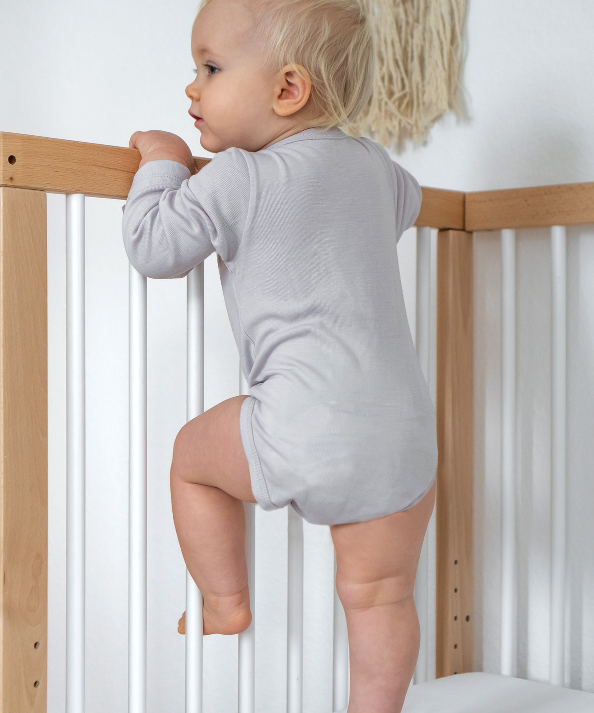 Wolle-Seide Langarm-Body