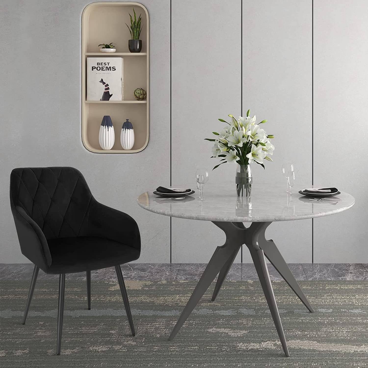 Woltu Esszimmerstuhl (2 St), Sessel im Esszimmer mit Armlehne Rückenlehne