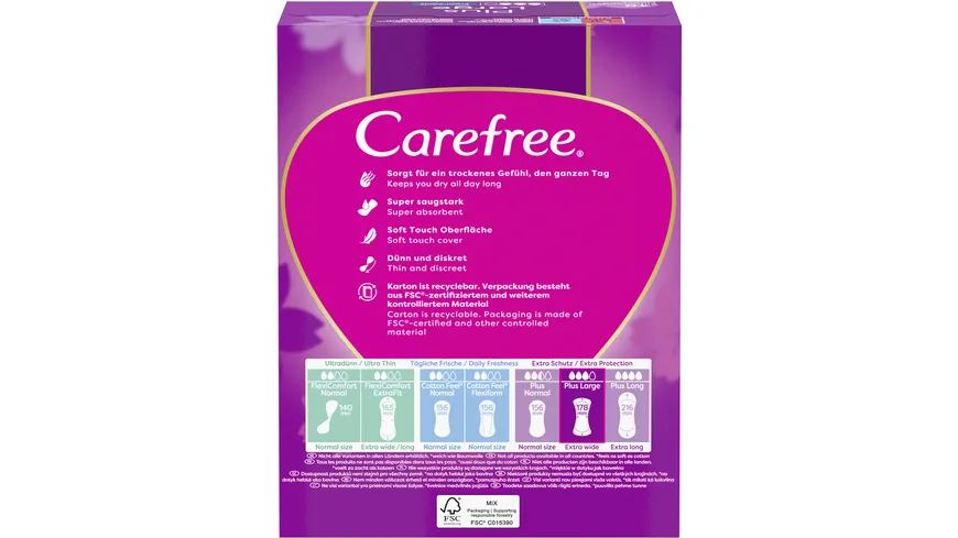 Carefree Plus Large Slipeinlagen Frischeduft