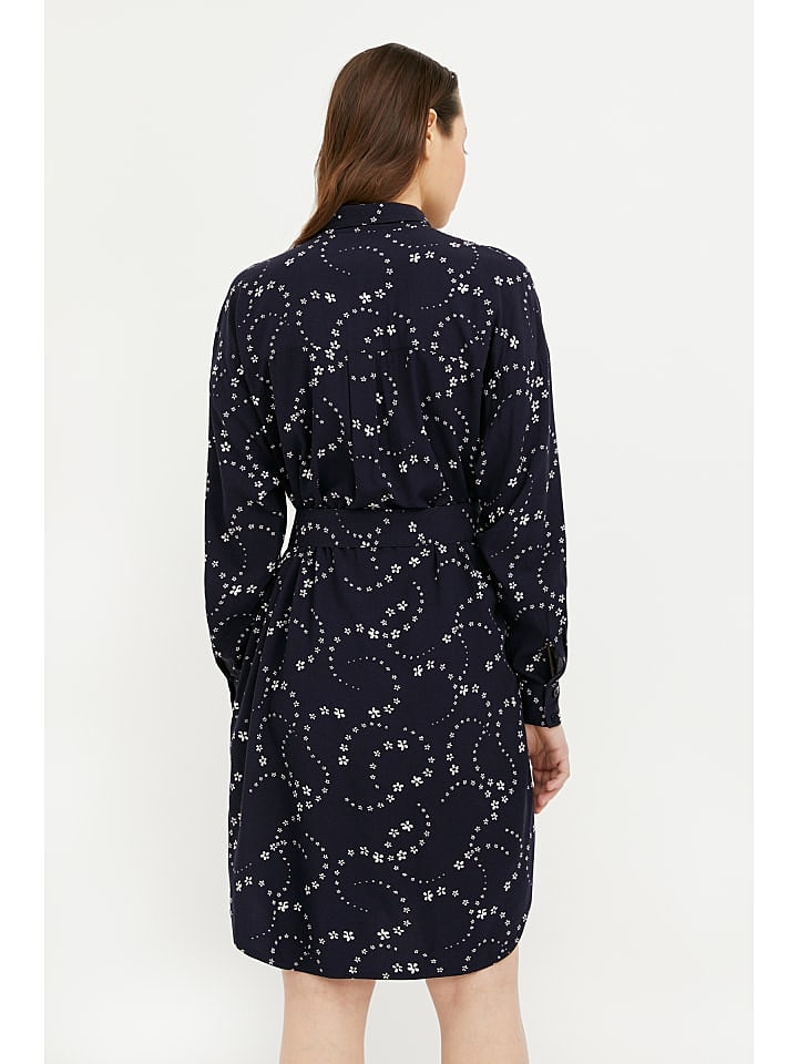 Finn Flare Langarm Kleid in dark blue günstig kaufen XS