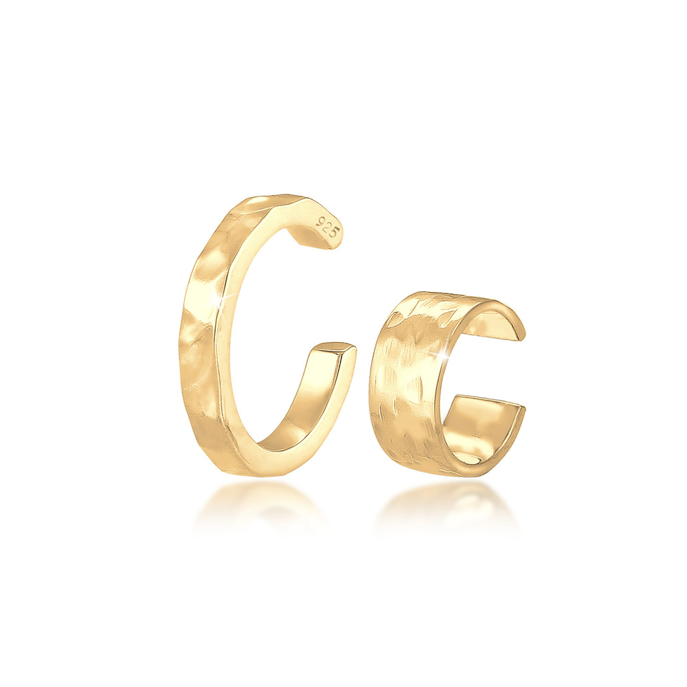 Elli Elli Boucles d'Oreilles Ensemble Earcuff pour dames au Geo Look en 925/1000 argen Boucles d'oreilles