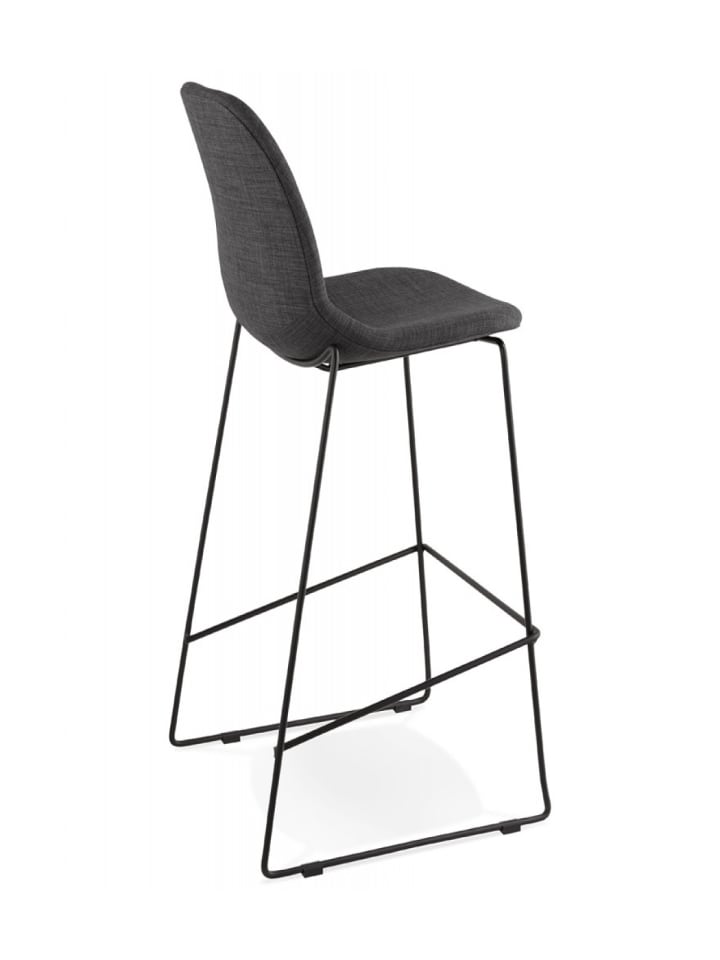 KADIMA DESIGN Barhocker Sitz 75 cm Metall Textilien | Industrial Chic Stil in Anthrazit günstig kaufen onesize