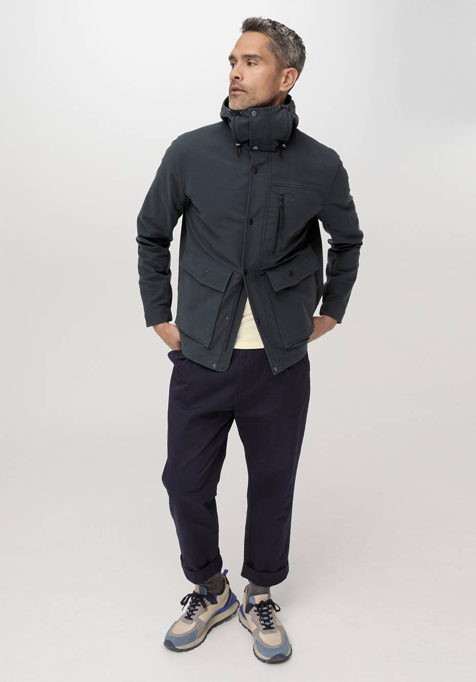 Softshell Parka aus Bio-Baumwolle
