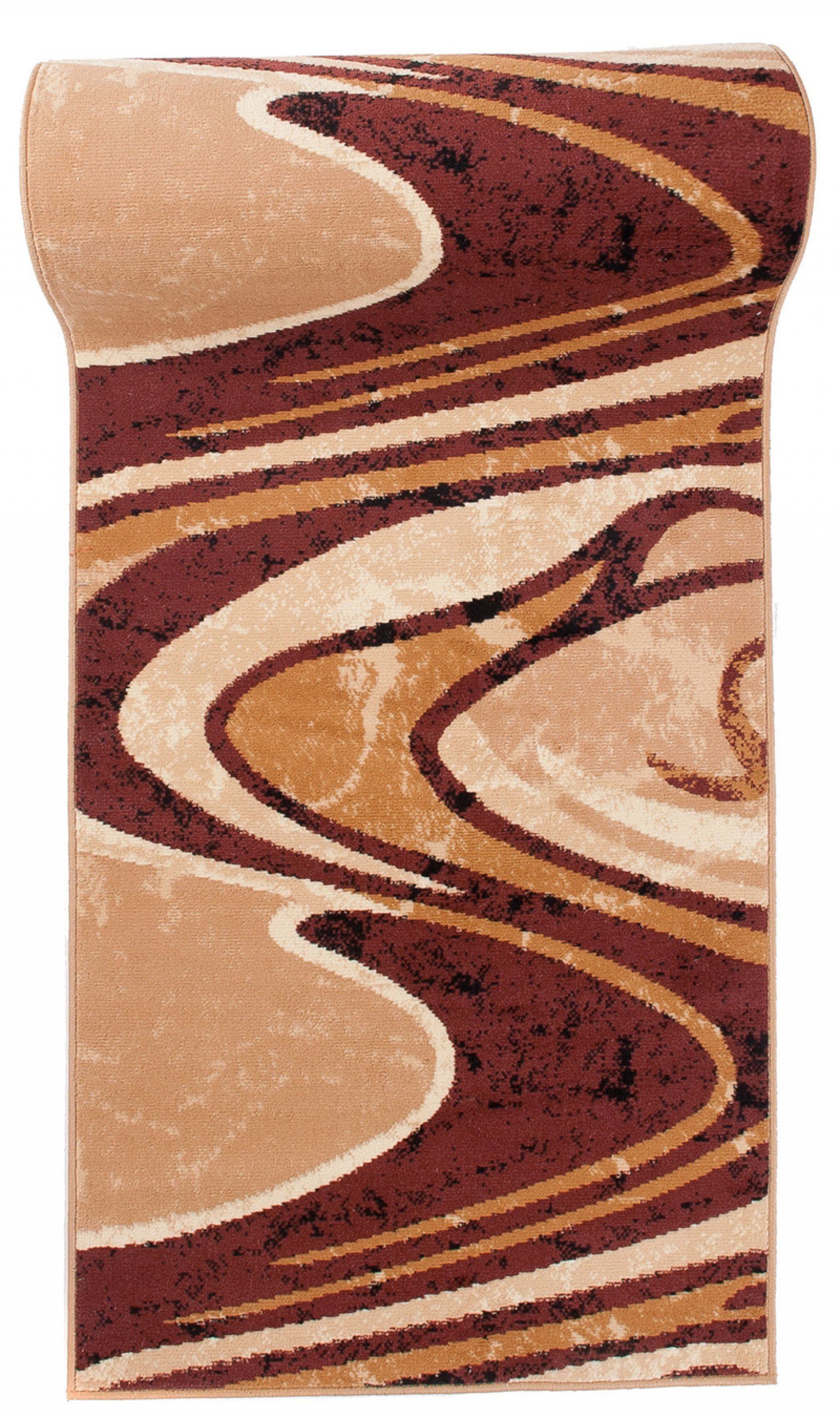 Läufer Läufer Flurläufer Modern für Vorzimmer 100 cm Breit Braun, Mazovia, 100 x 100 cm, Kurzflor, Meterware, Höhe 8 mm, Kurzflor - niedrige Florhöhe