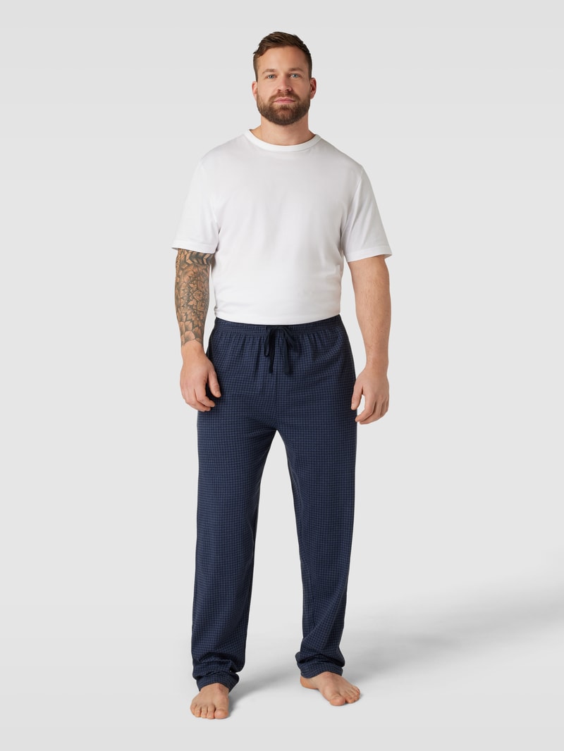 PLUS SIZE Pyjama-Hose mit Karomuster in blau