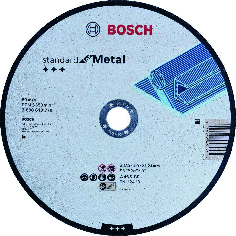 Disc abraziv metalic standard Bosch Blue Accessories 2608619770 230x1,9x22,23