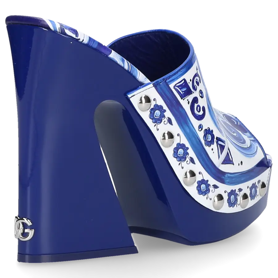 Dolce & Gabbana - Clogs CV0065A Kalbsleder - blau
