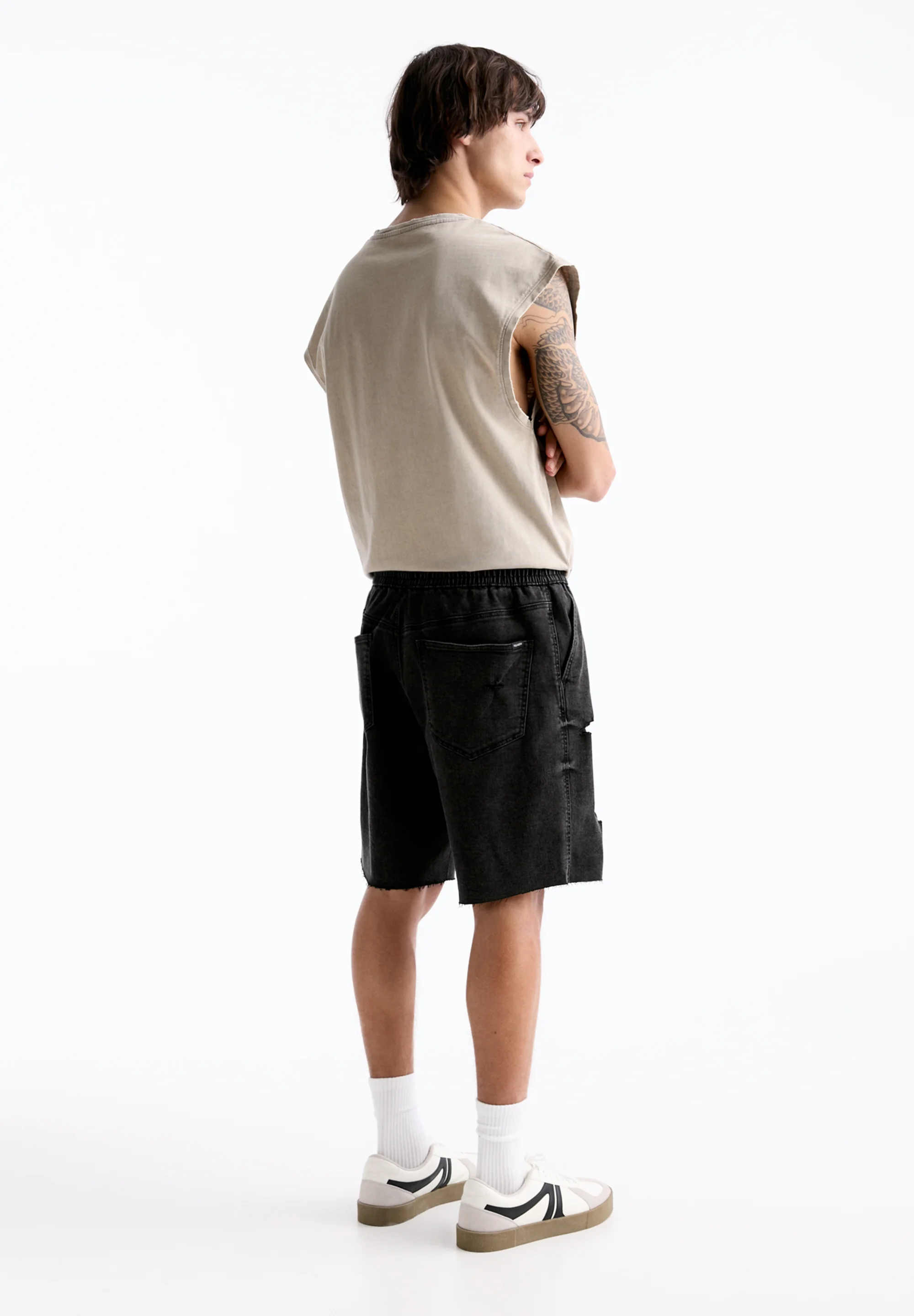 Bermudas rasgadas Pull&Bear - Shorts vaqueros