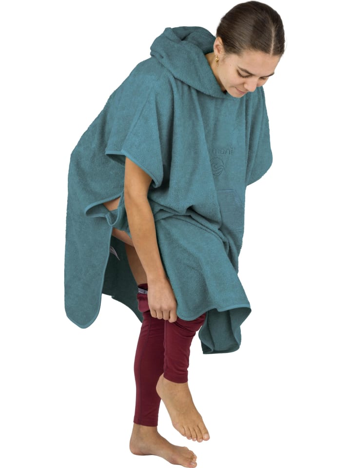 normani Badeponcho aus Bio-Baumwolle Sitra in Petrol günstig kaufen onesize