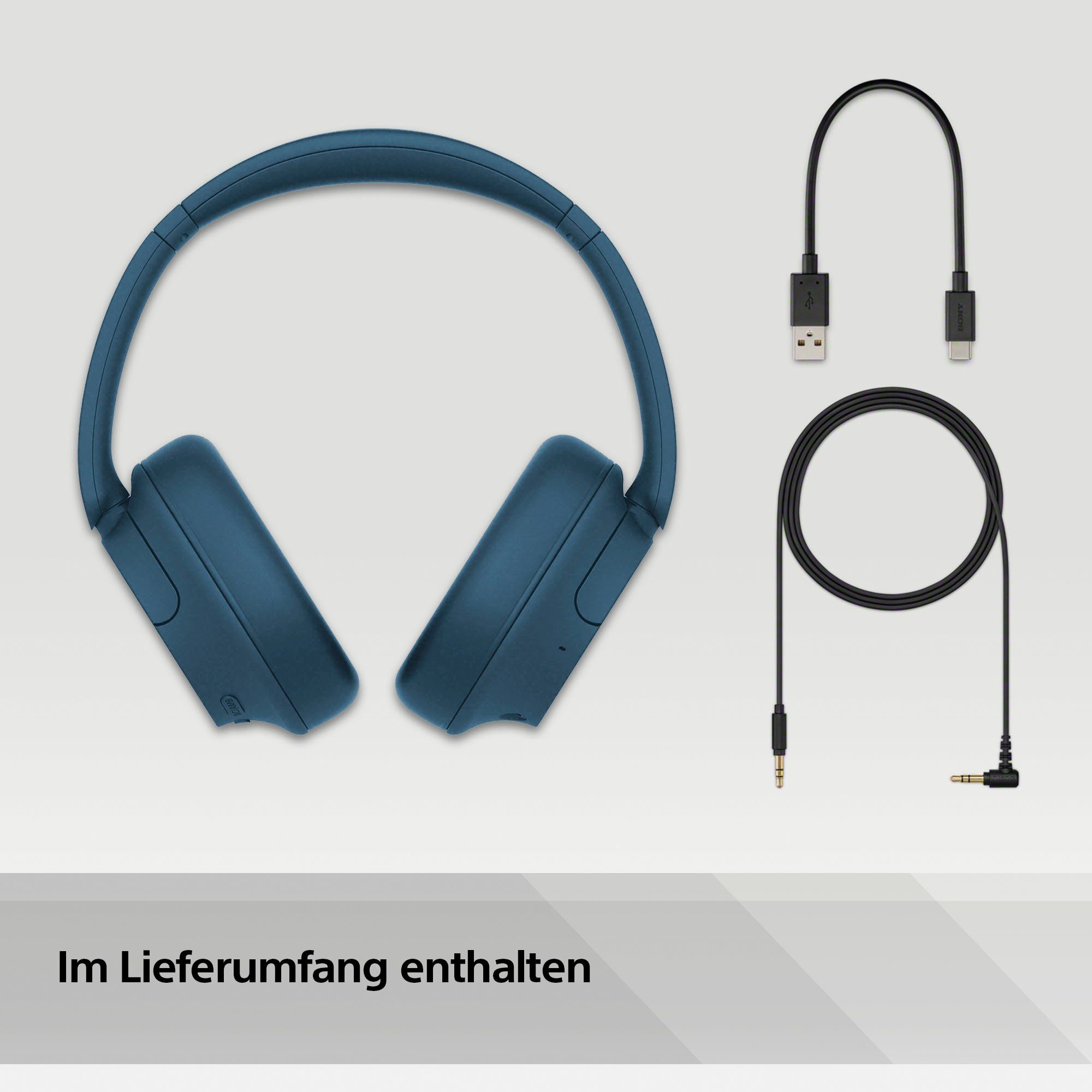 Sony WH-CH720N Over-Ear-Kopfhörer (Freisprechfunktion, LED Ladestandsanzeige, Multi-Point-Verbindung, Noise-Cancelling, Sprachsteuerung, integrierte Steuerung für Anrufe und Musik, Alexa, Google Assistant, Siri, Bluetooth)