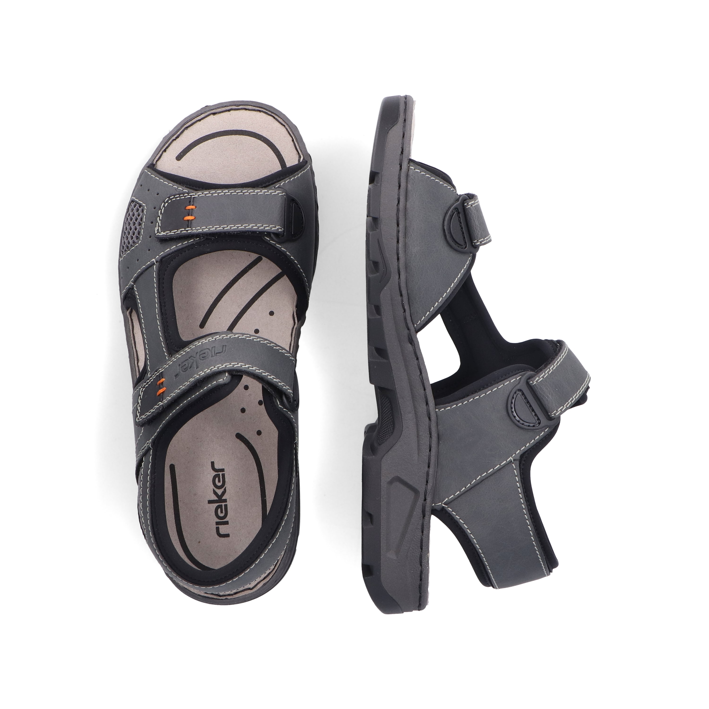 Rieker Herren Trekkingsandalen dunkelgrau