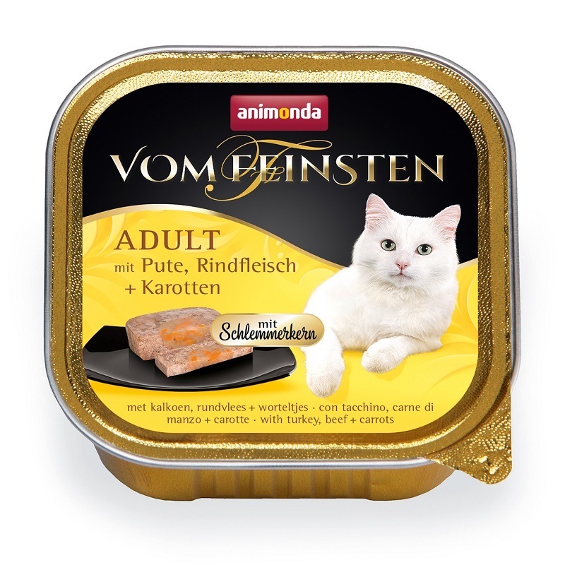 Animonda Nassfutter Animonda Vom Feinsten Adult mit Schlemmerkern 32x100g Pute, Rindfleisch & Karotte