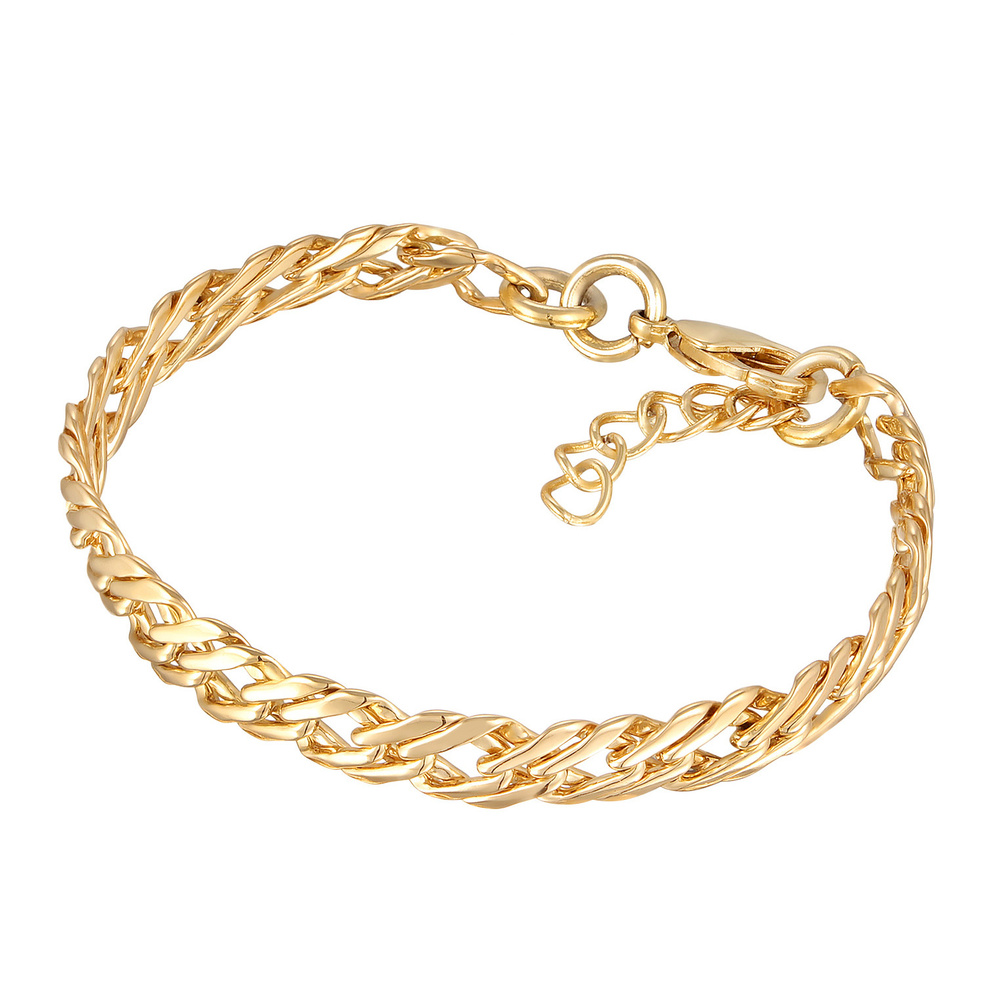 Elli Elli Bracelet Femmes Maillons Torsadé Twisted Classique Couleur Or Bracelet