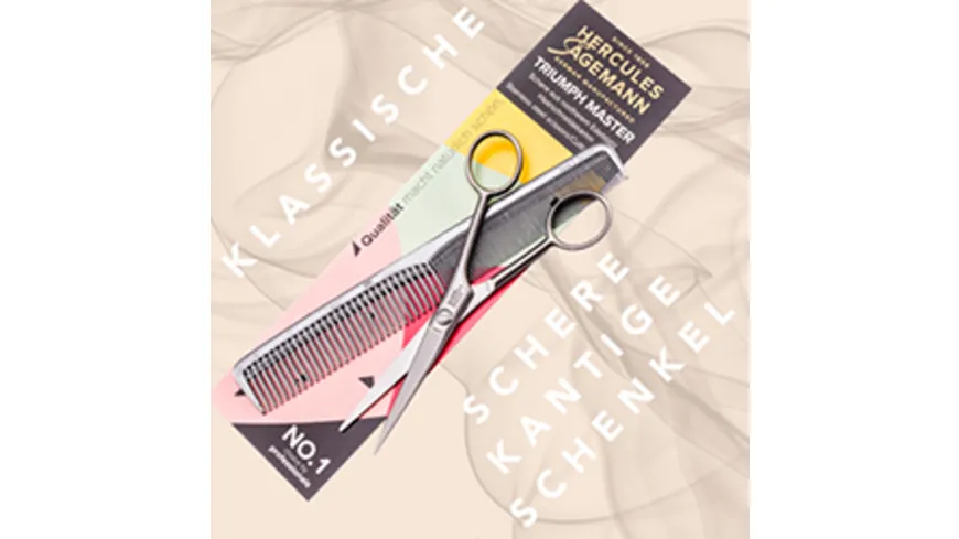 HERCULES Sägemann Scherenset Haarschneideschere + Haarschneidekamm