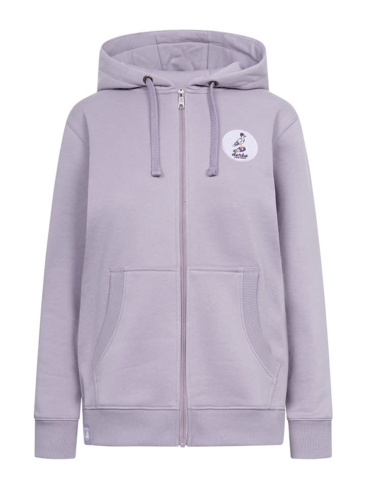 Derbe Sweatjacke in Flieder günstig kaufen