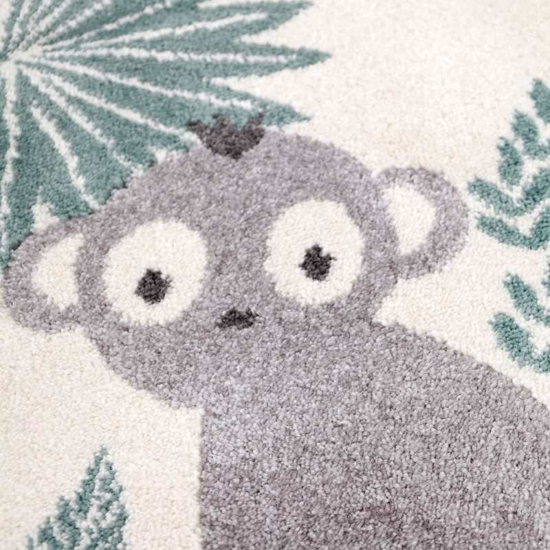 Tapis petits singes 120x 170cm MONKEY PARADISE GRIS