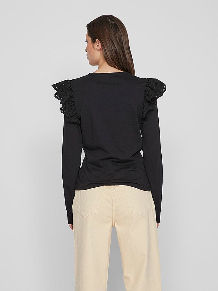 Vila Longsleeve in Schwarz günstig kaufen M