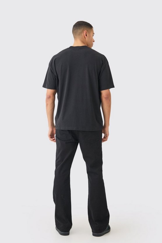 Oversize Official T-Shirt mit Totenkopf-Print