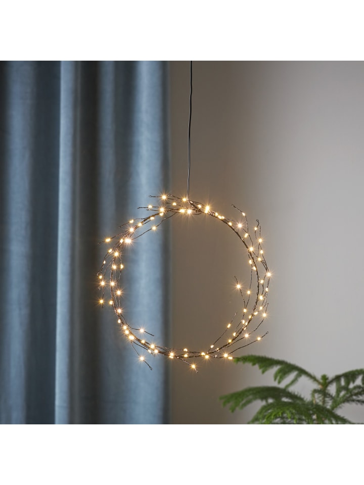 STAR Trading LED Kranz Lichtkranz Dekokranz 95LED D: 24cm in schwarz günstig kaufen onesize