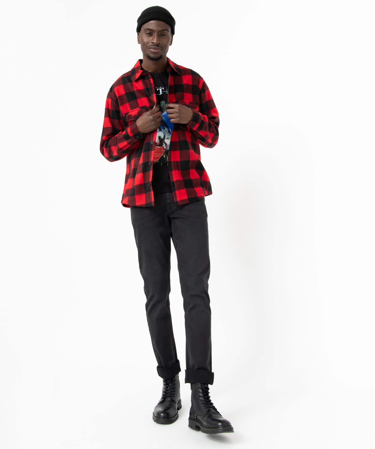 Jean homme écoresponsable coupe slim noir | GEMO