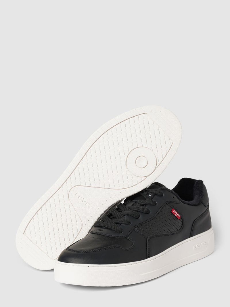 Sneaker aus Leder-Mix Modell 'GLIDE' in schwarz