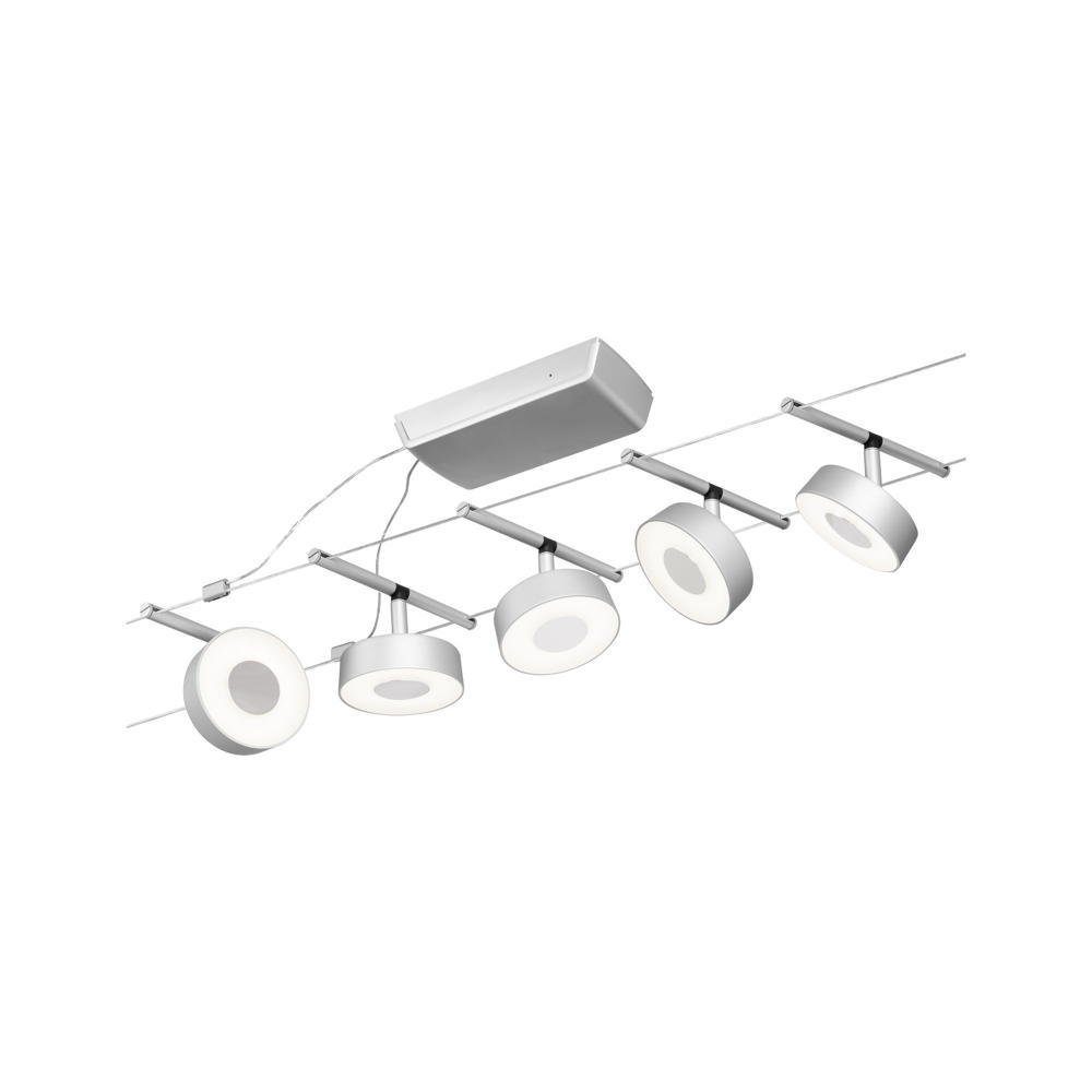 Paulmann Deckenleuchte LED Seilsystem Basisset Circle in Chrom-matt und Chrom 5x 5W 900lm, keine Angabe, Leuchtmittel enthalten: Ja, fest verbaut, LED, warmweiss, Seilsystem