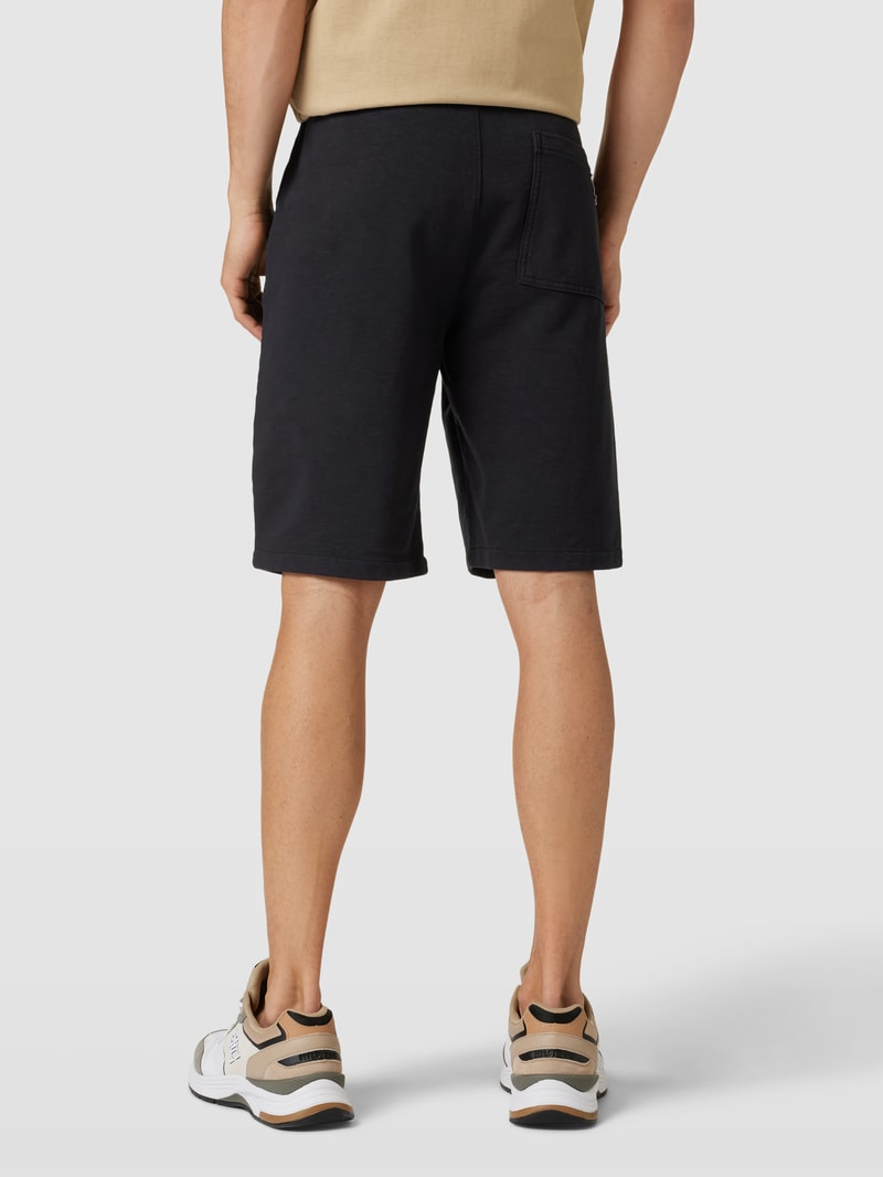 Sweatshorts mit Tunnelzug Modell 'Washer' in schwarz