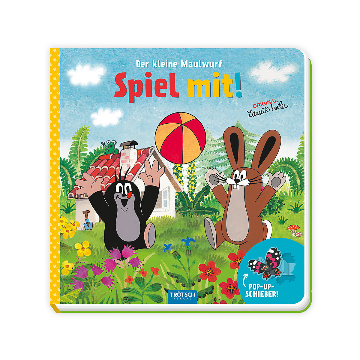 Trötsch Der kleine Maulwurf Spiel mit Pappenbuch mit Pop-up-Schiebern