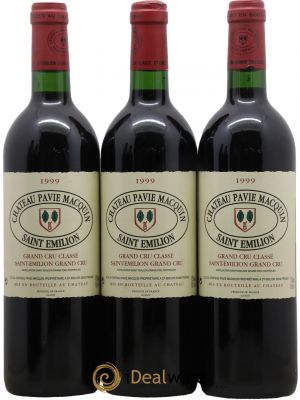 Château Pavie Macquin 1er Grand Cru Classé B  1999 - Lot de 3 Bouteilles
