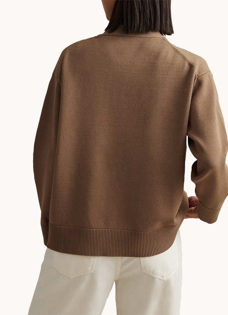 Vestă Reiss Harper din tricot fin cu buzunare laterale