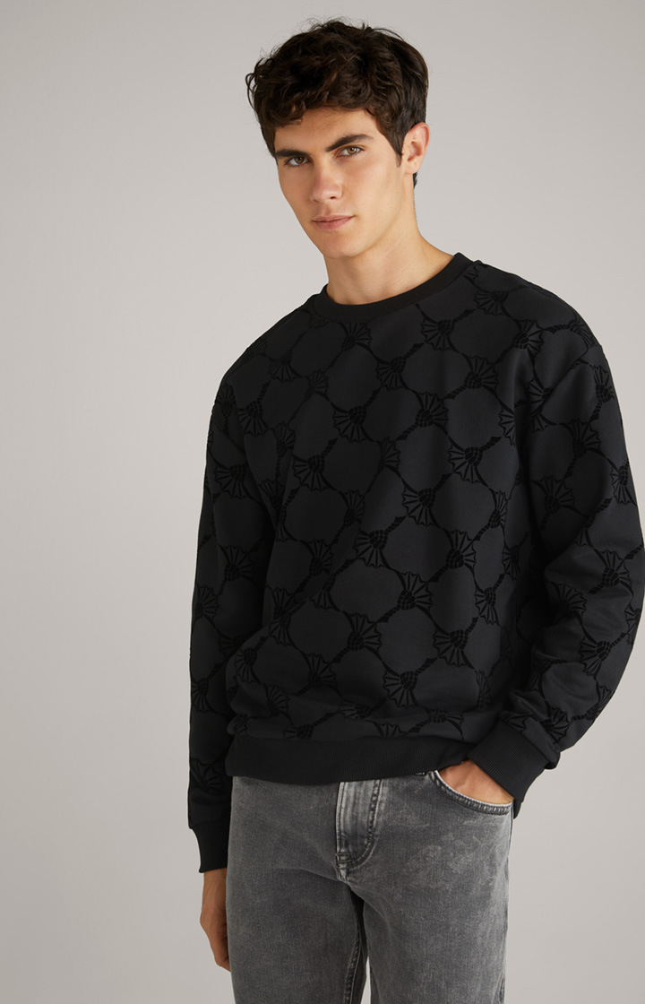 Cornflower-Sweatshirt Tadeo in Schwarz