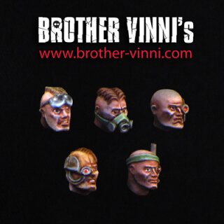 Male Combat Heads 2 (28 mm)