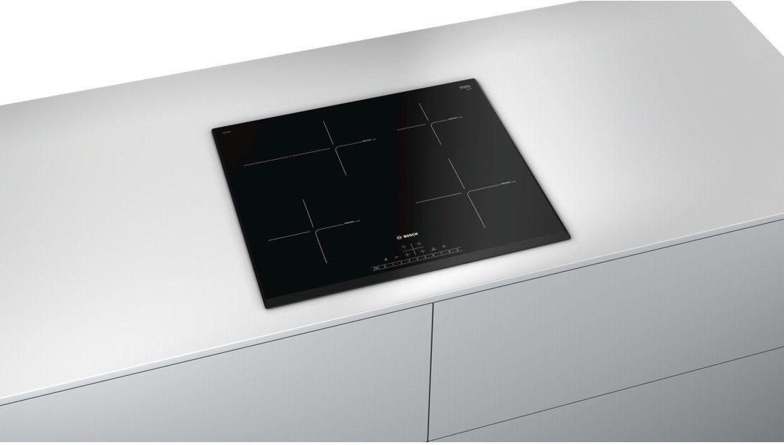 BOSCH Backofen-Set Backofen mit Induktionskochfeld autark 60 cm Teleskopauszug Bräterzone