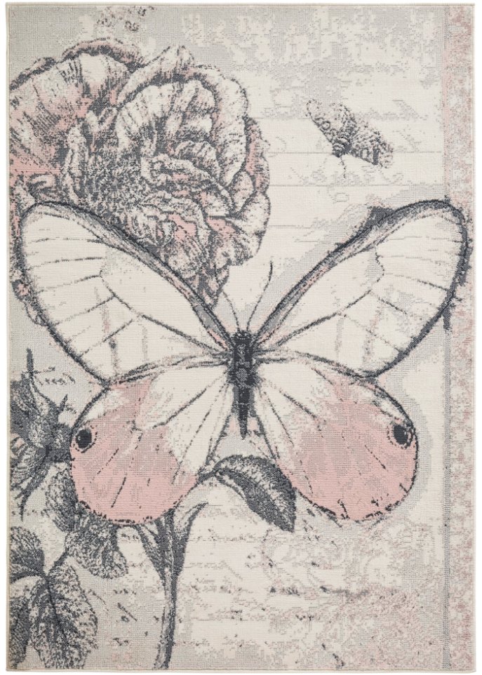 Teppich mit großem Schmetterling