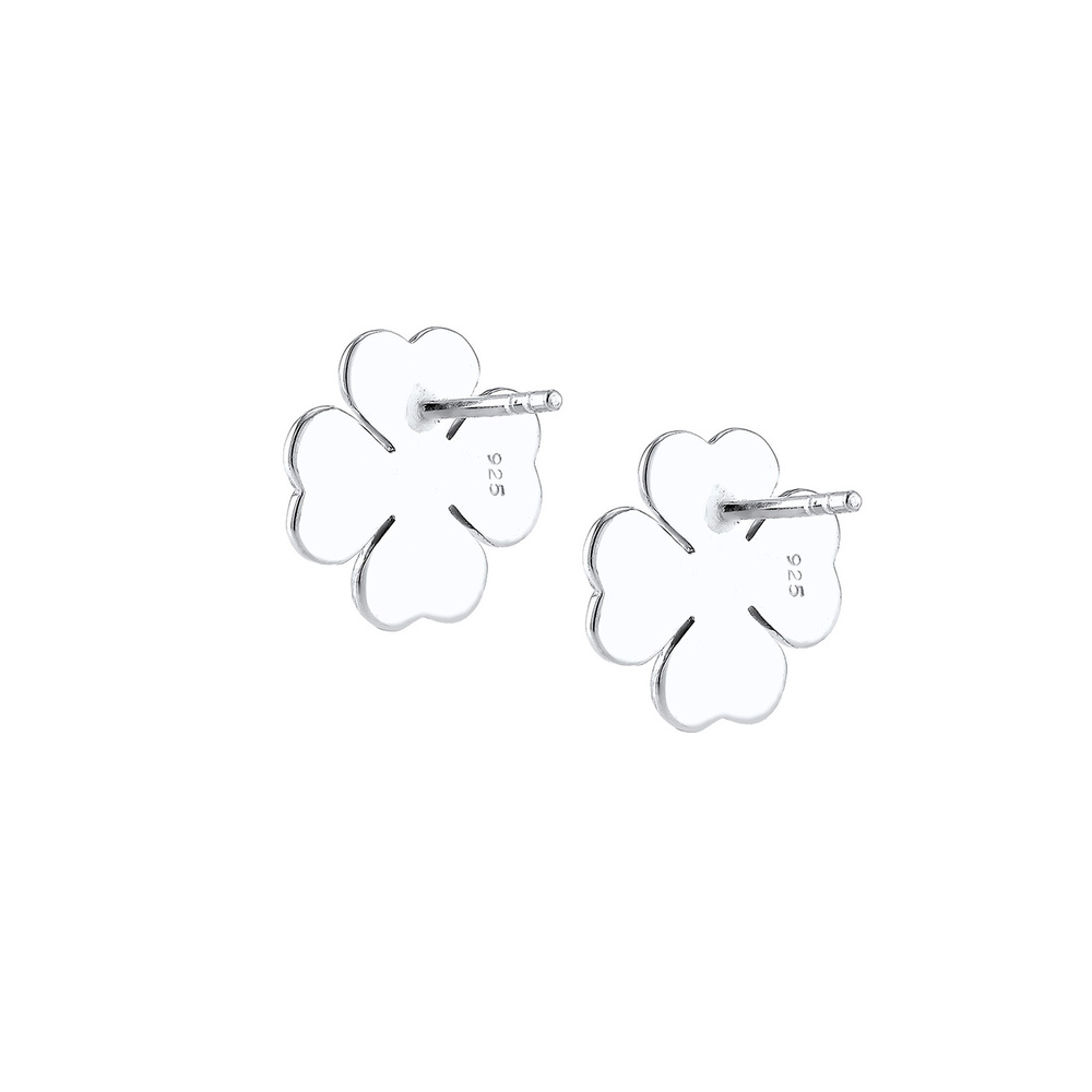 Elli Elli Boucles d'Oreilles Femme Pendentif Trèfle Filigrane en Argent Sterling 925 Boucles d'oreilles
