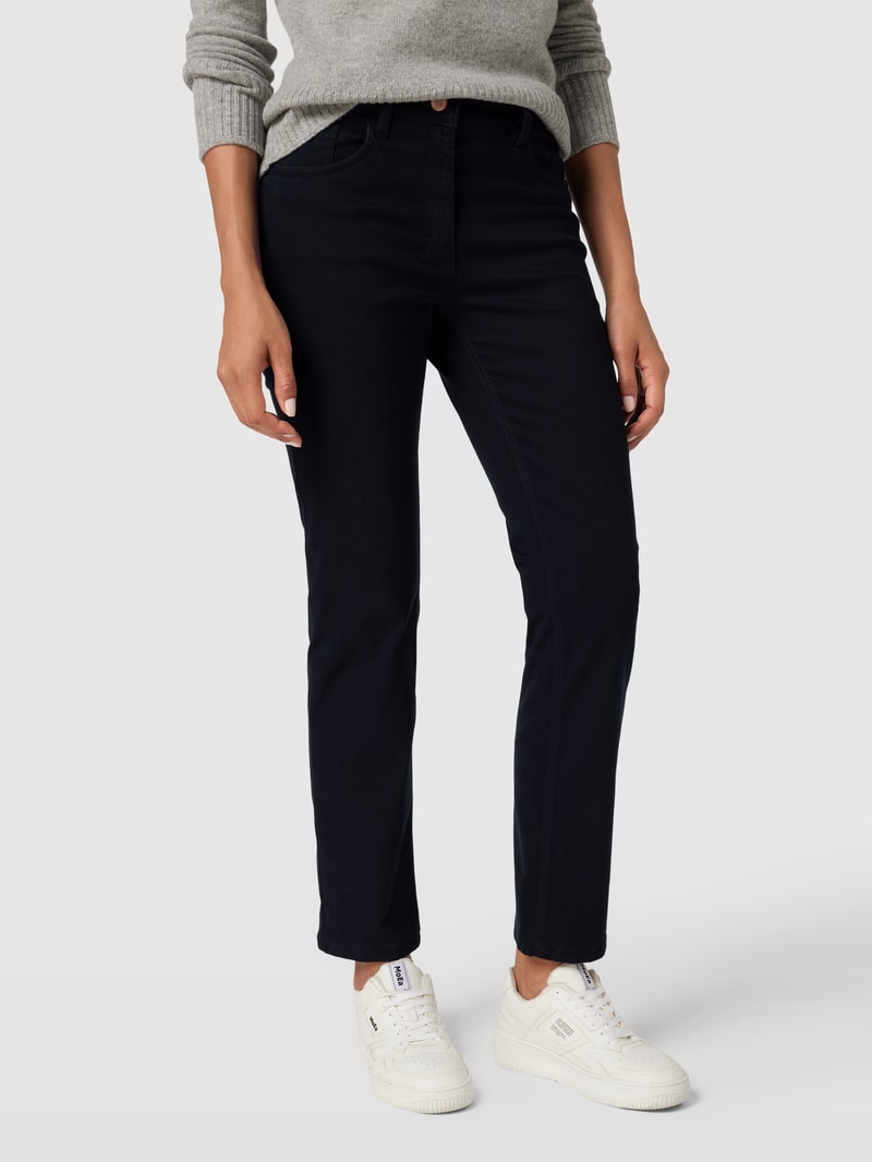 Jeans im 5-Pocket-Design Modell 'CORA' in marineblau