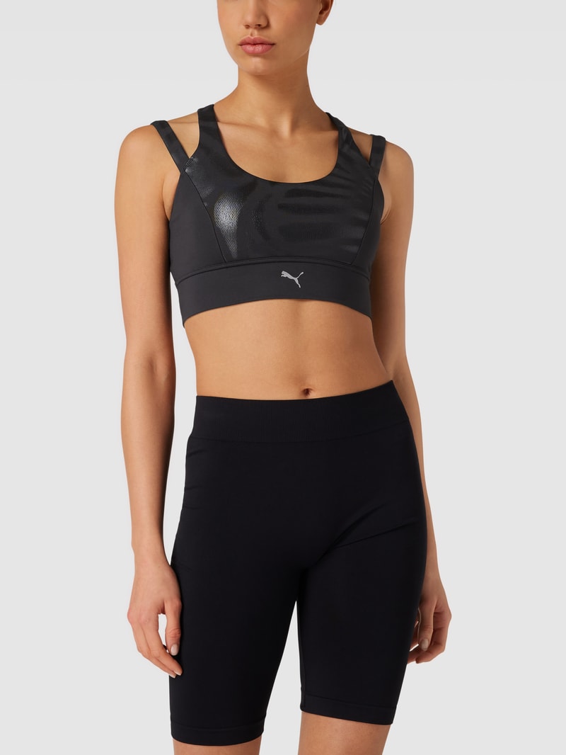Bustier mit Cut Outs Modell 'Concept Mid Impact Bra' in schwarz